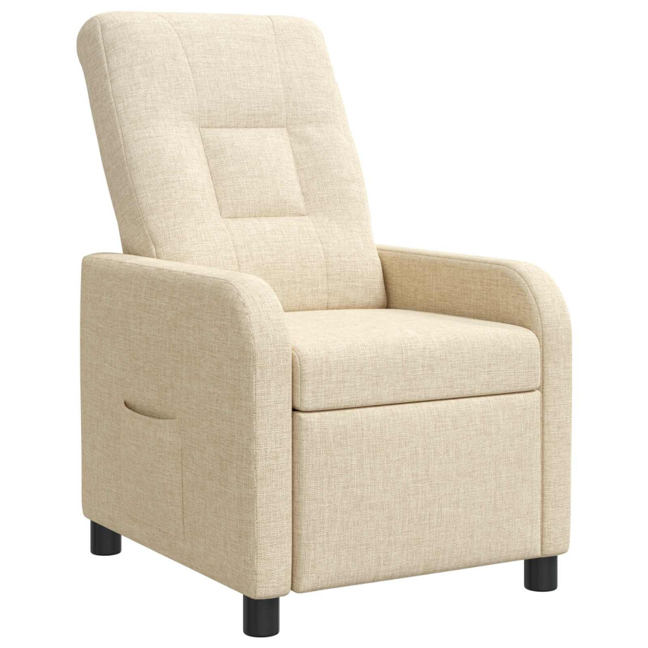 vidaXL Relaxfauteuil Crèmekleurig Stof vidaXL Relaxfauteuil Crèmekleurig Stof afbeelding 1