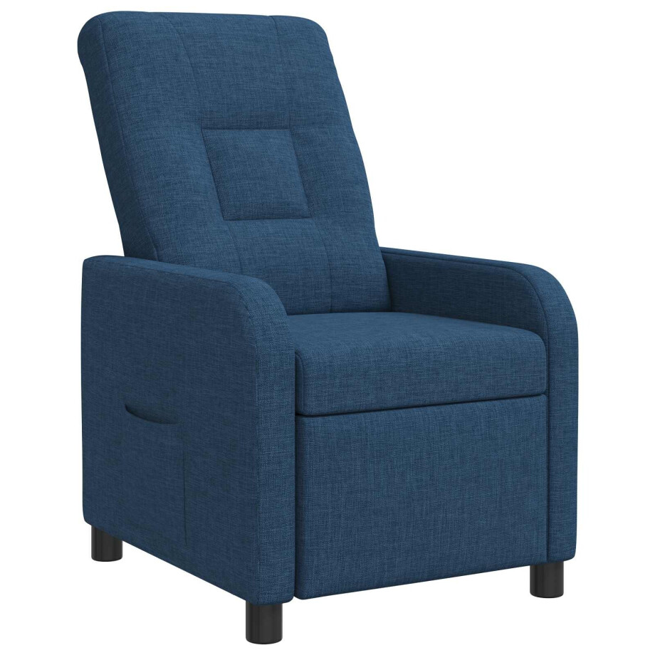 vidaXL Relaxfauteuil Blauw Stof afbeelding 1