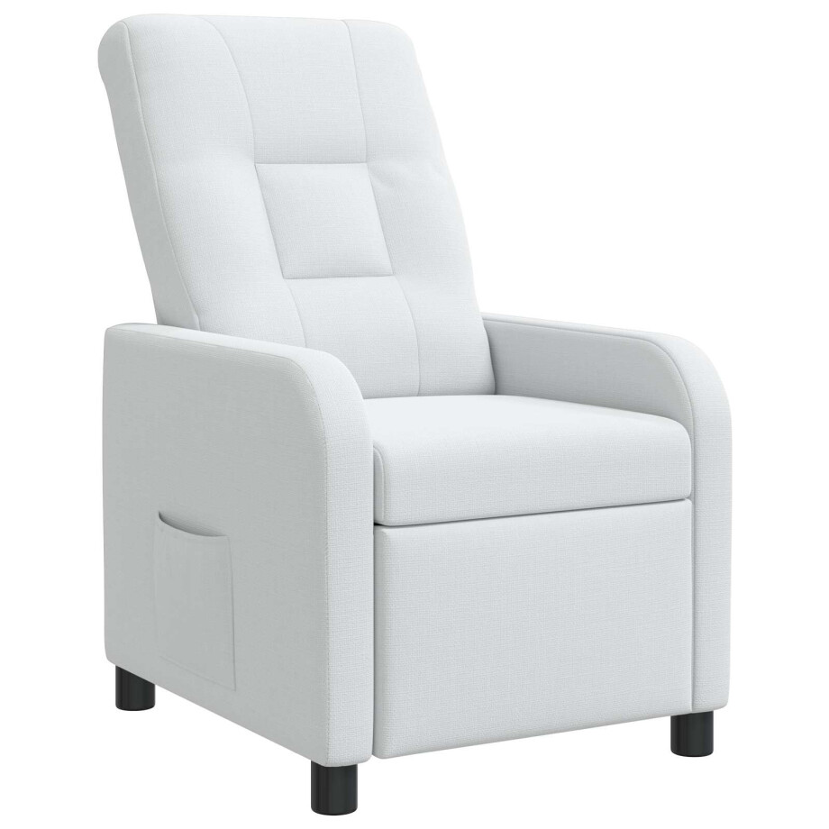 vidaXL Relaxfauteuil Wit Stof afbeelding 1