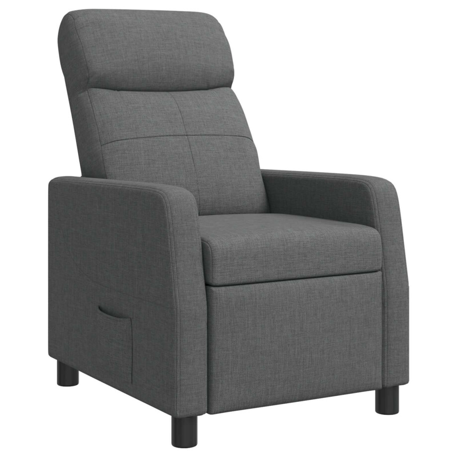 vidaXL Relaxfauteuil Donkergrijs Stof vidaXL Relaxfauteuil Donkergrijs Stof afbeelding 1