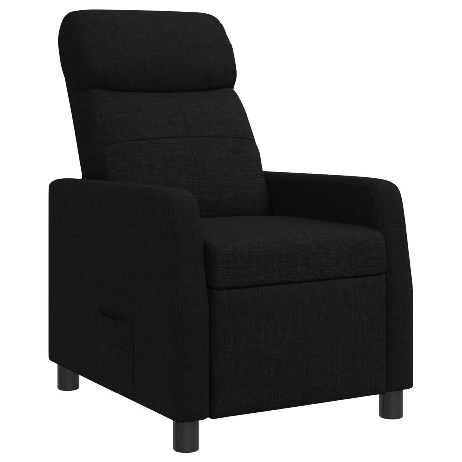 vidaXL Relaxfauteuil Zwart Stof vidaXL Relaxfauteuil Zwart Stof afbeelding 1