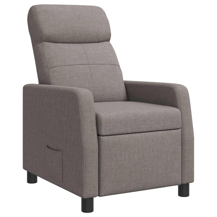 vidaXL Relaxfauteuil Taupe Stof vidaXL Relaxfauteuil Taupe Stof afbeelding 1