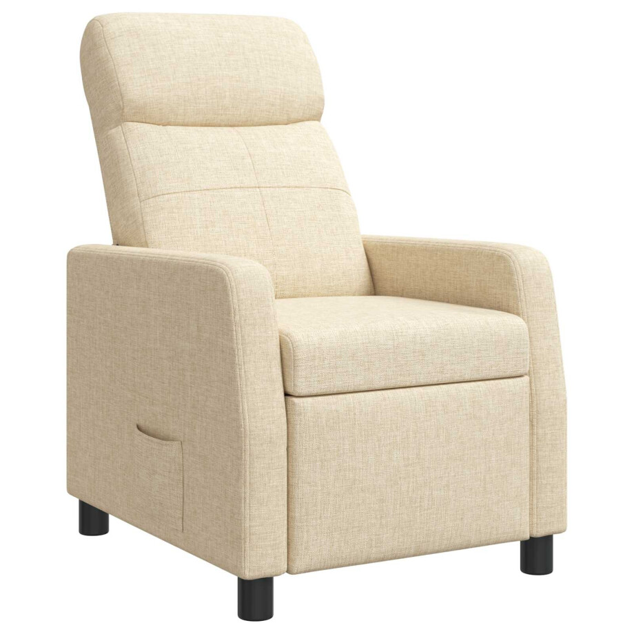 vidaXL Relaxfauteuil Crèmekleurig Stof vidaXL Relaxfauteuil Crèmekleurig Stof afbeelding 1
