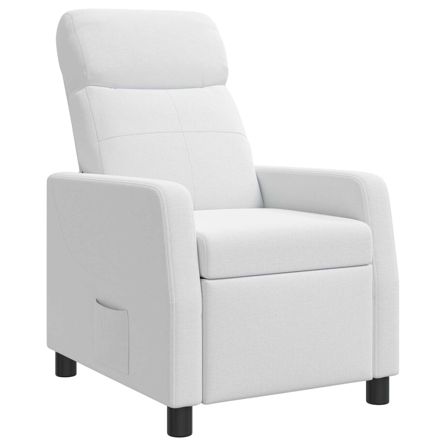 vidaXL Relaxfauteuil Wit Stof afbeelding 1