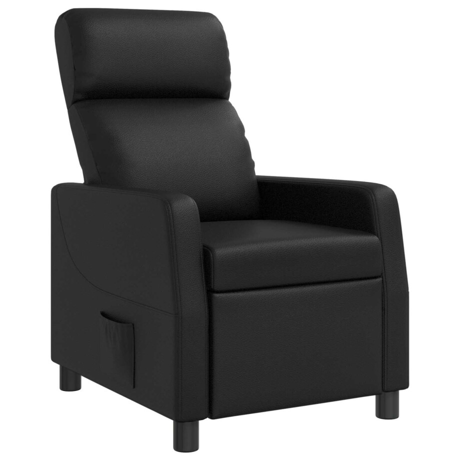 vidaXL Relaxfauteuil Zwart Kunstleer afbeelding 1