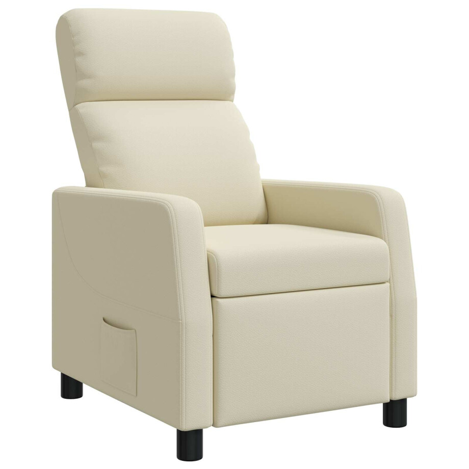 vidaXL Relaxfauteuil Crèmekleurig Kunstleer afbeelding 1