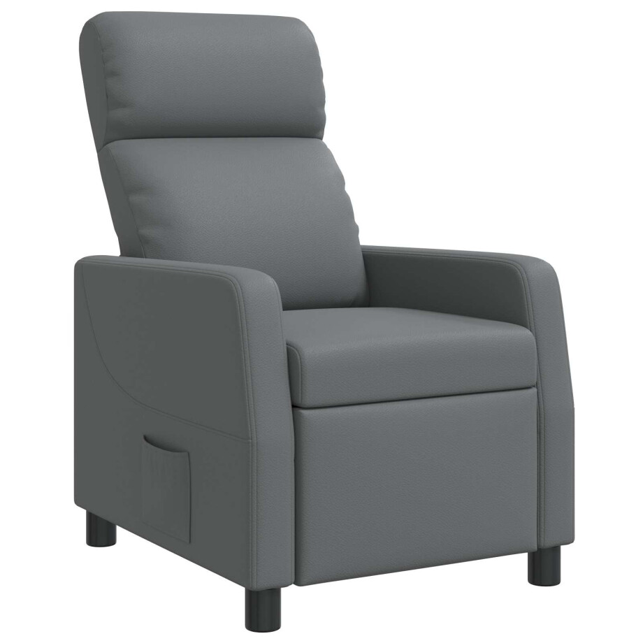 vidaXL Relaxfauteuil Grijs Kunstleer vidaXL Relaxfauteuil Grijs Kunstleer afbeelding 1