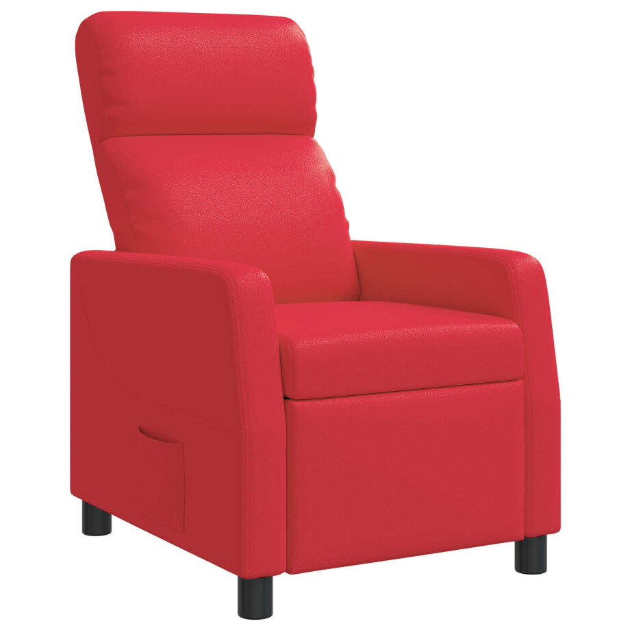 vidaXL Relaxfauteuil Rood Kunstleer vidaXL Relaxfauteuil Rood Kunstleer afbeelding 1