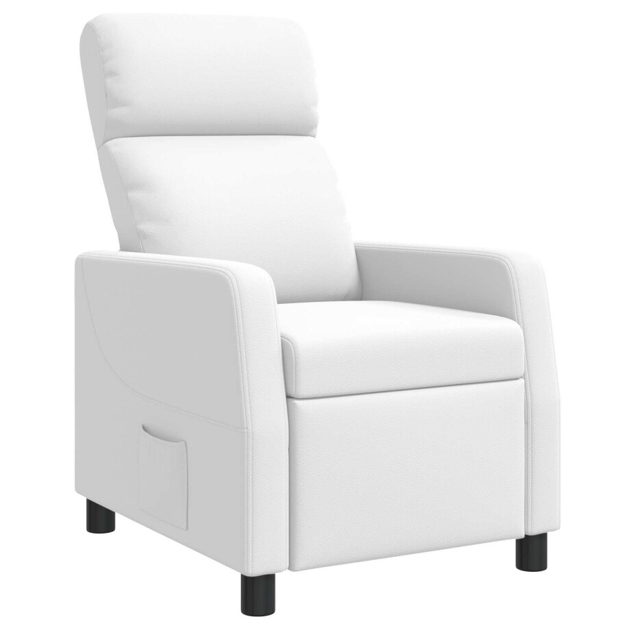 vidaXL Relaxfauteuil Wit Kunstleer afbeelding 1