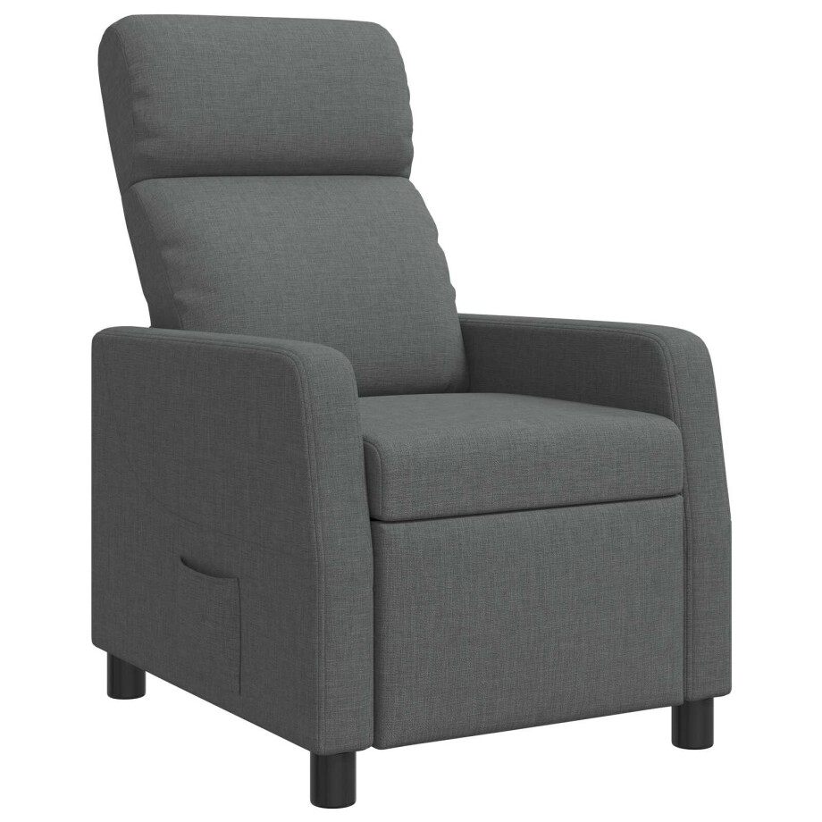 vidaXL Relaxfauteuil Donkergrijs Stof vidaXL Relaxfauteuil Donkergrijs Stof afbeelding 1