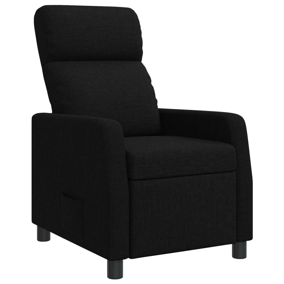 vidaXL Relaxfauteuil Zwart Stof vidaXL Relaxfauteuil Zwart Stof afbeelding 1