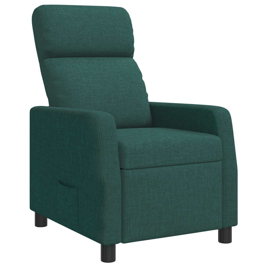 vidaXL Relaxfauteuil Donkergroen Stof vidaXL Relaxfauteuil Donkergroen Stof afbeelding 1