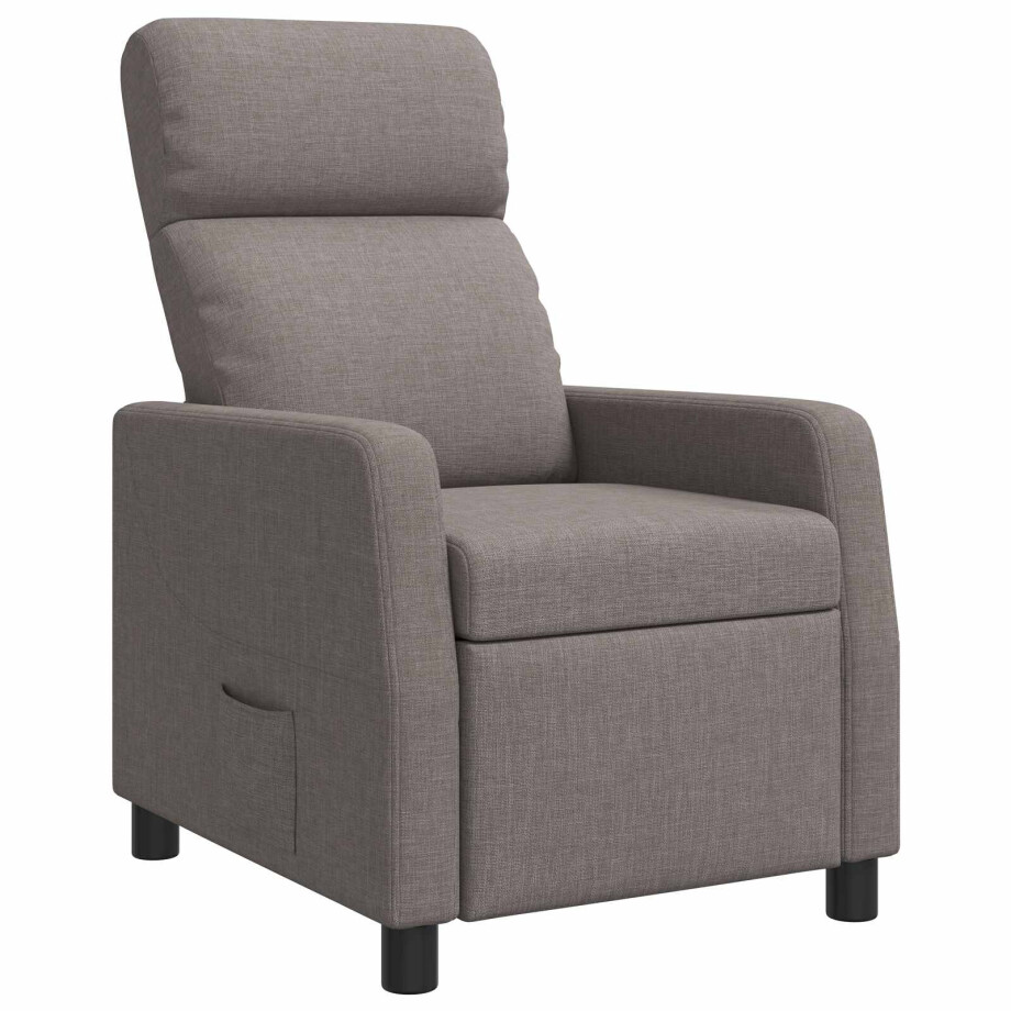 vidaXL Relaxfauteuil Taupe Stof vidaXL Relaxfauteuil Taupe Stof afbeelding 1