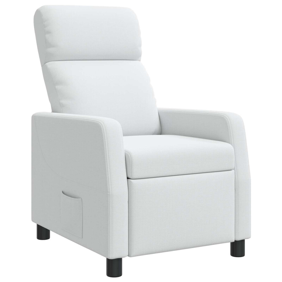 vidaXL Relaxfauteuil Wit Stof afbeelding 1