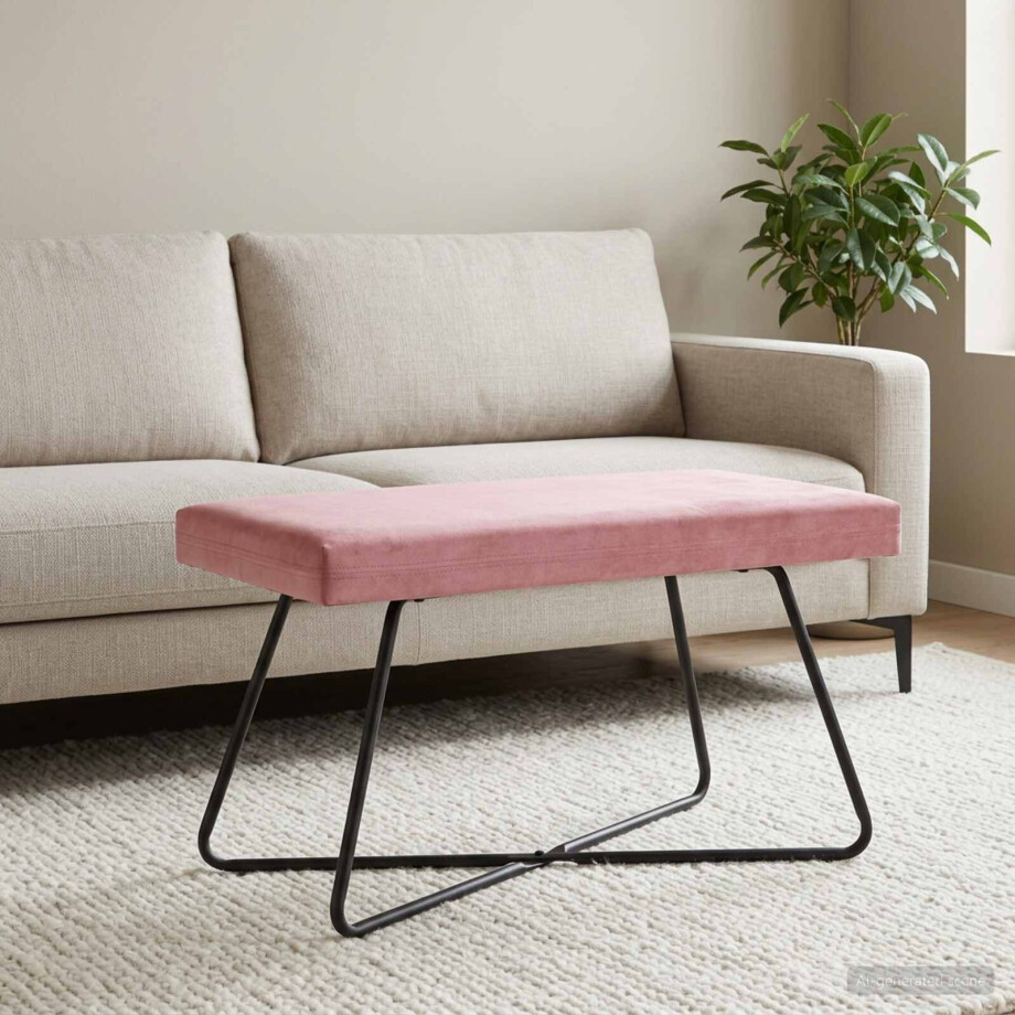 vidaXL Bank Roze 80 x 40 x 45 cm fluweel vidaXL Bank Roze 80 x 40 x 45 cm fluweel afbeelding 1