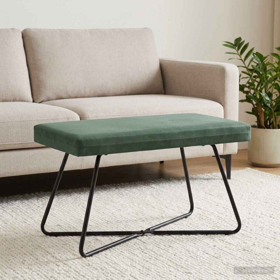 vidaXL Bank Zeegroen 80 x 40 x 45 cm fluweel vidaXL Bank Zeegroen 80 x 40 x 45 cm fluweel afbeelding 1