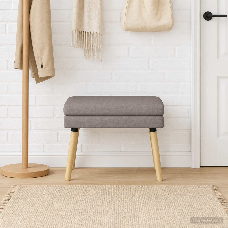 vidaXL Dubbel Laagige Bank Taupe 60 x 40 x 46 cm Stof afbeelding 1
