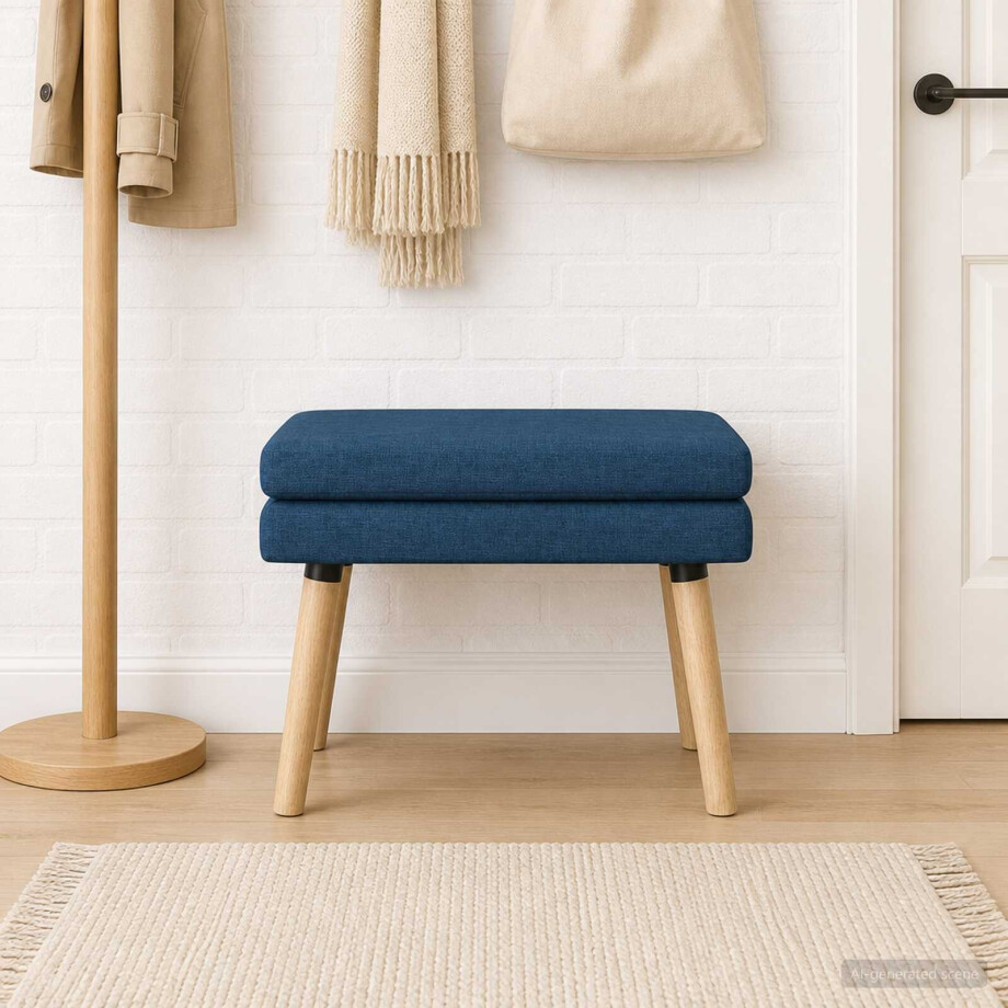 vidaXL Dubbel Laagige Bank Blauw 60 x 40 x 46 cm Stof afbeelding 1