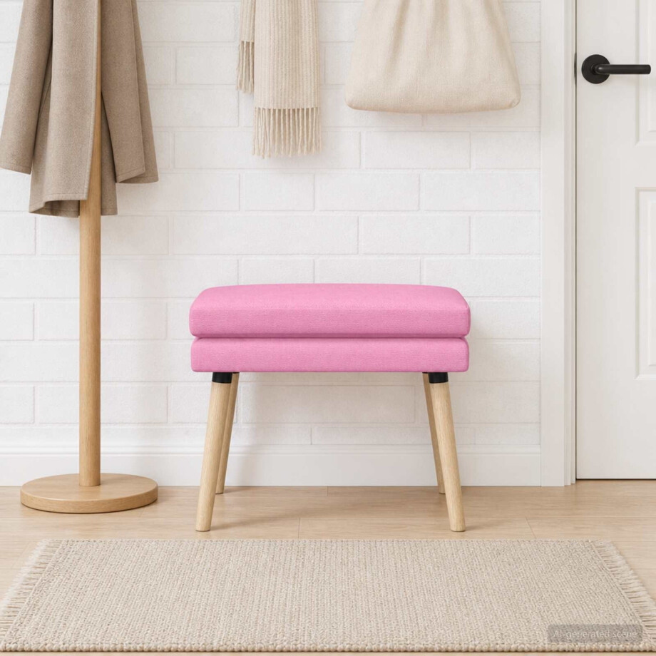vidaXL Dubbel Laagige Bank Roze 60 x 40 x 46 cm Stof vidaXL Dubbel Laagige Bank Roze 60 x 40 x 46 cm Stof afbeelding 1