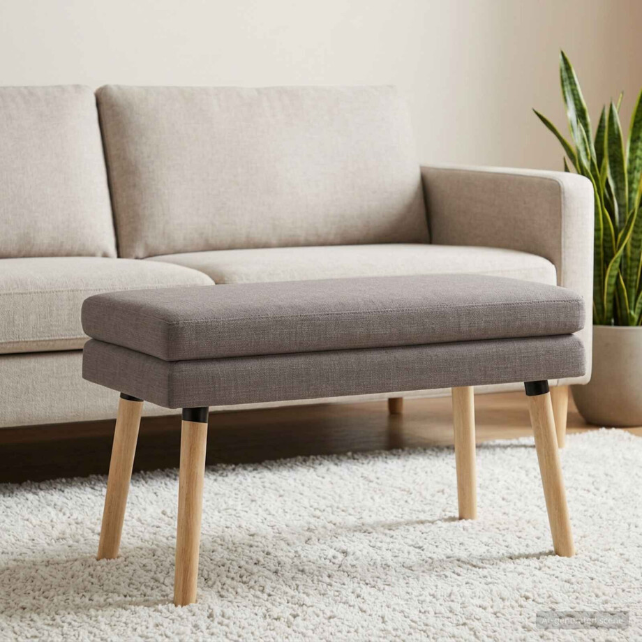 vidaXL Dubbel Laagige Bank Taupe 80 x 40 x 47 cm Stof afbeelding 1