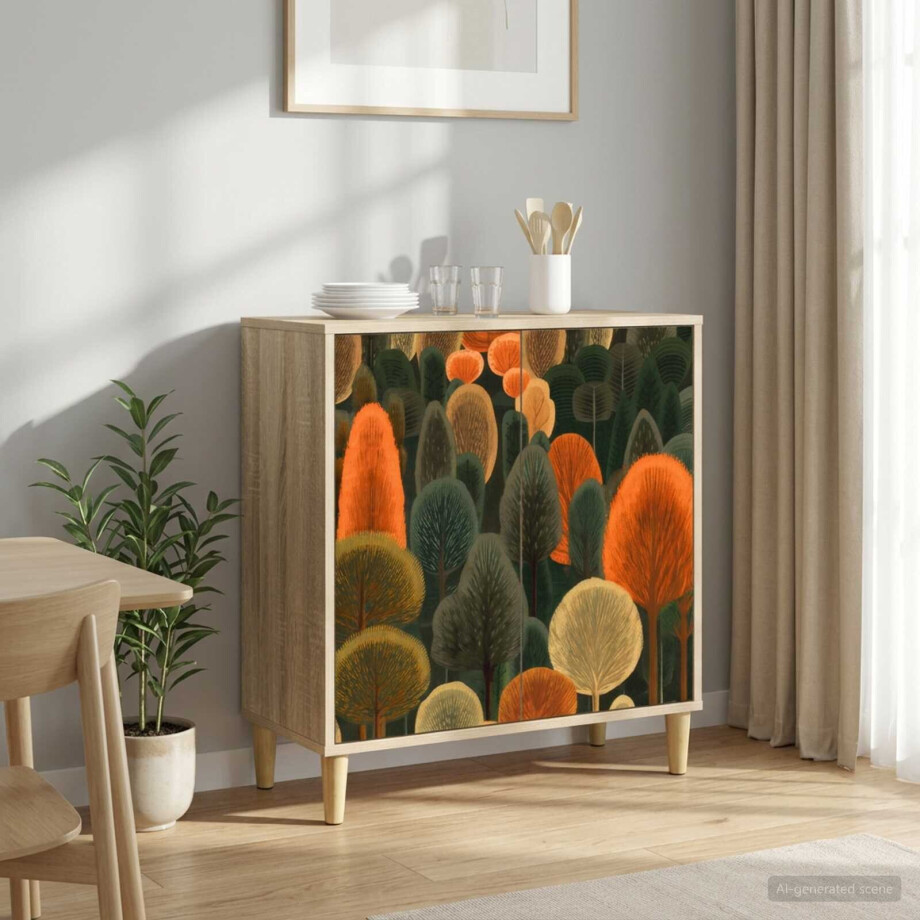 vidaXL Dressoir ZAANDAM Sonoma 69 x 33 x 75 cm Bewerkt hout afbeelding 1