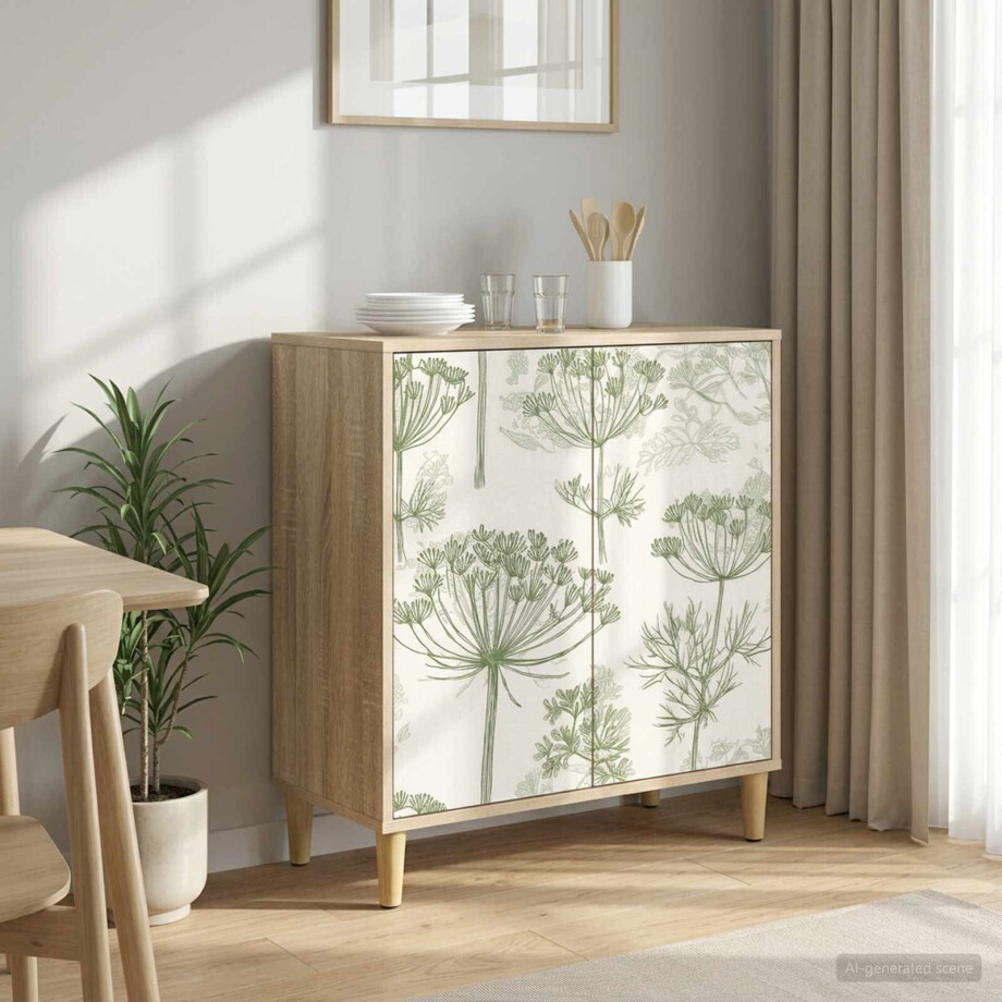 vidaXL Dressoir GOTHA Sonoma 69 x 33 x 75 cm Bewerkt hout afbeelding 1