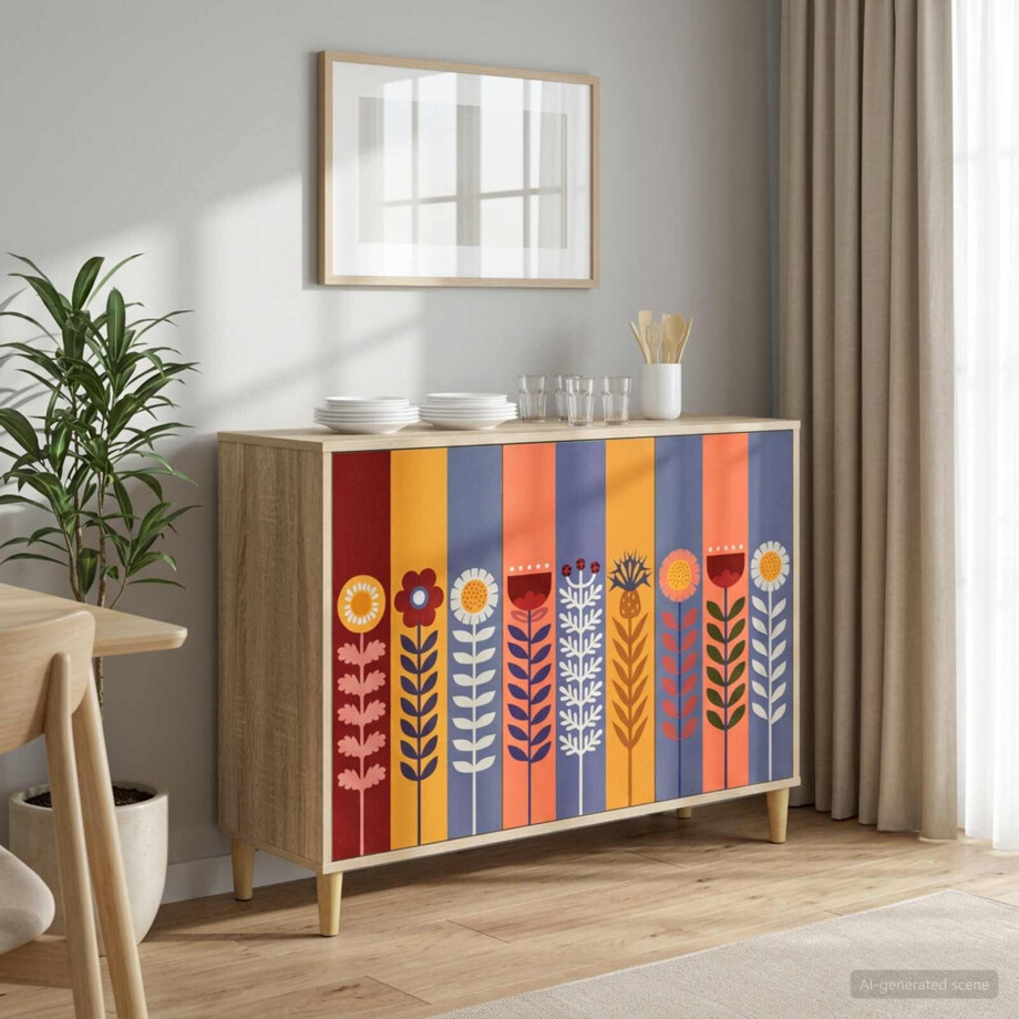 vidaXL Dressoir ESSEN Sonoma 102 x 33 x 75 cm Bewerkt hout afbeelding 1