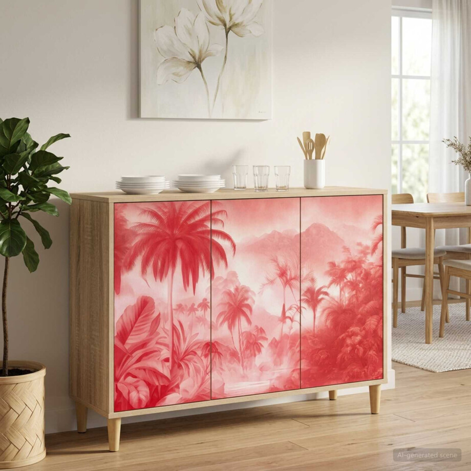 vidaXL Dressoir AACHEN Sonoma 102 x 33 x 75 cm Bewerkt hout afbeelding 1