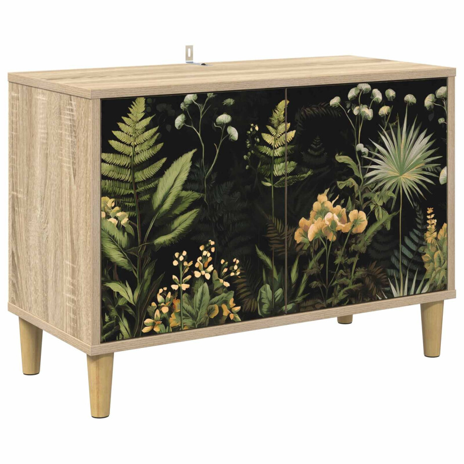 vidaXL Tv-meubel RHENEN 69 x 33 x 50 cm Sonoma Bewerkt hout vidaXL Tv-meubel RHENEN 69 x 33 x 50 cm Sonoma Bewerkt hout afbeelding 1