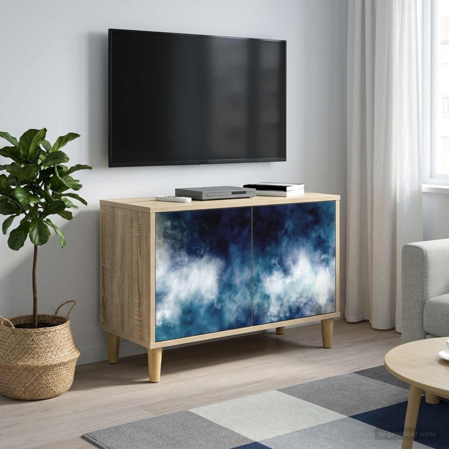 vidaXL Tv-meubel RAALTE 69 x 33 x 50 cm Sonoma Bewerkt hout afbeelding 1