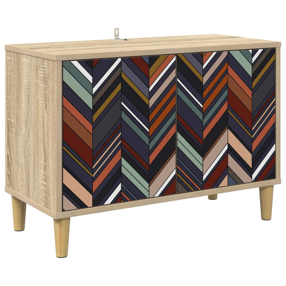 vidaXL Tv-meubel OMMEN 69 x 33 x 50 cm Sonoma Bewerkt hout afbeelding 1