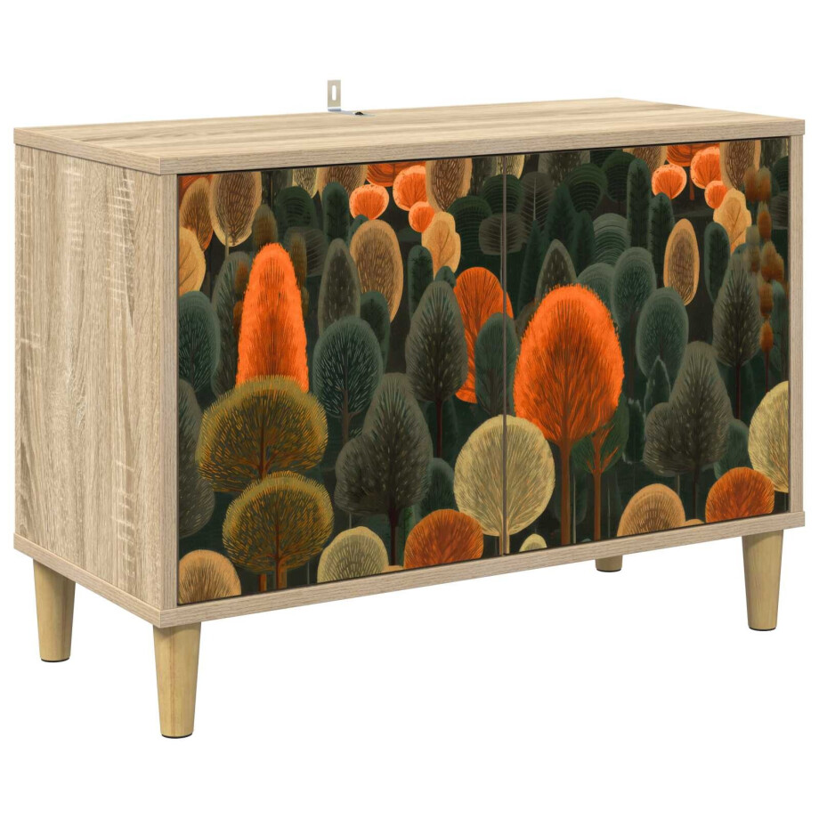 vidaXL Tv-meubel ZAANDAM 69 x 33 x 50 cm Sonoma Bewerkt hout vidaXL Tv-meubel ZAANDAM 69 x 33 x 50 cm Sonoma Bewerkt hout afbeelding 1