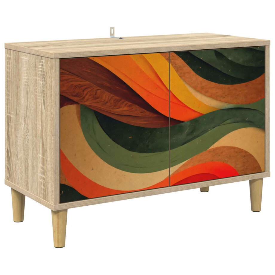 vidaXL Tv-meubel BONN 69 x 33 x 50 cm Sonoma Bewerkt hout vidaXL Tv-meubel BONN 69 x 33 x 50 cm Sonoma Bewerkt hout afbeelding 1