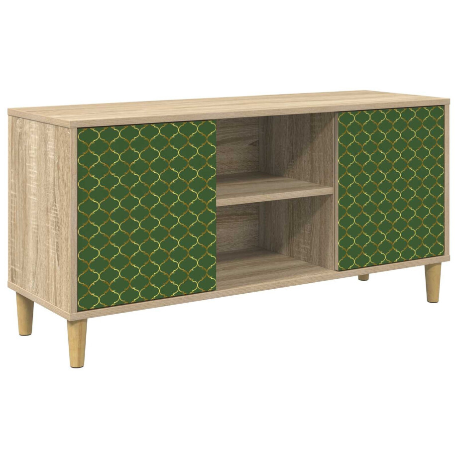 vidaXL Tv-meubel GELEEN 102 x 33 x 50 cm Sonoma Bewerkt hout afbeelding 1