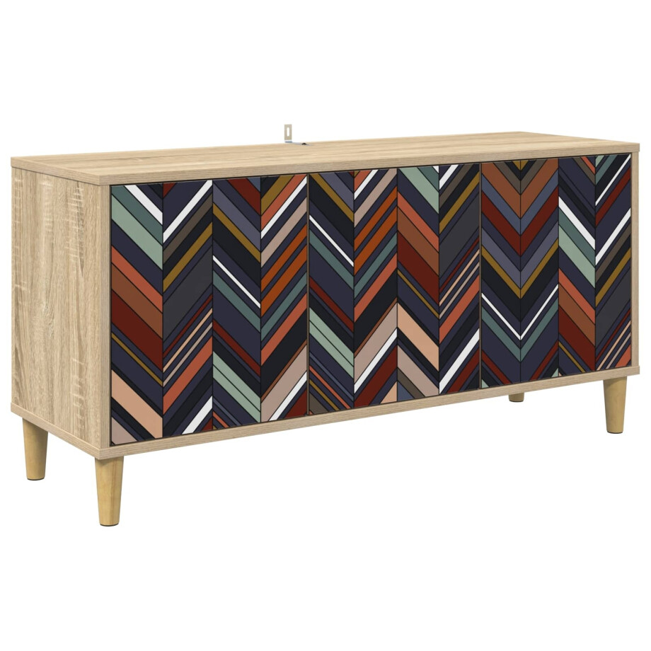 vidaXL Tv-meubel OMMEN 102 x 33 x 50 cm Sonoma Bewerkt hout afbeelding 1