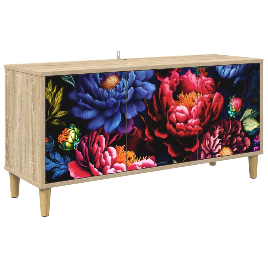 vidaXL Tv-meubel KIEL 102 x 33 x 50 cm Sonoma Bewerkt hout afbeelding 1