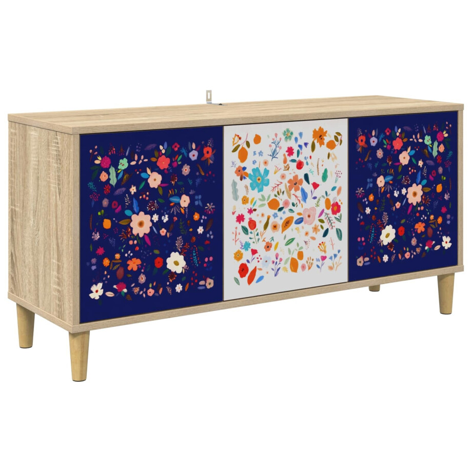 vidaXL Tv-meubel MAINZ 102 x 33 x 50 cm Sonoma Bewerkt hout vidaXL Tv-meubel MAINZ 102 x 33 x 50 cm Sonoma Bewerkt hout afbeelding 1