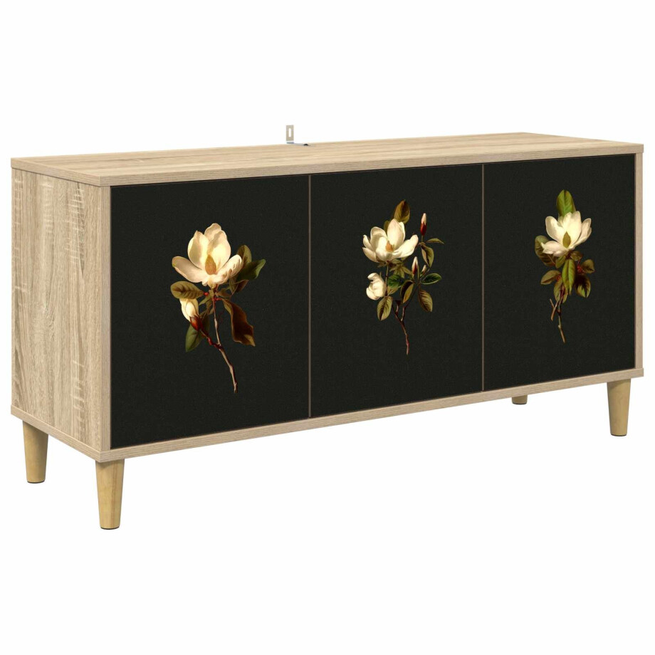 vidaXL Tv-meubel BREMEN 102 x 33 x 50 cm Sonoma Bewerkt hout afbeelding 1