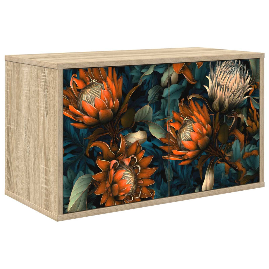 vidaXL Wandgemonteerd tv-meubel LOCHEM 69 x 33 x 40 cm Sonoma Eiken vidaXL Wandgemonteerd tv-meubel LOCHEM 69 x 33 x 40 cm Sonoma Eiken afbeelding 1
