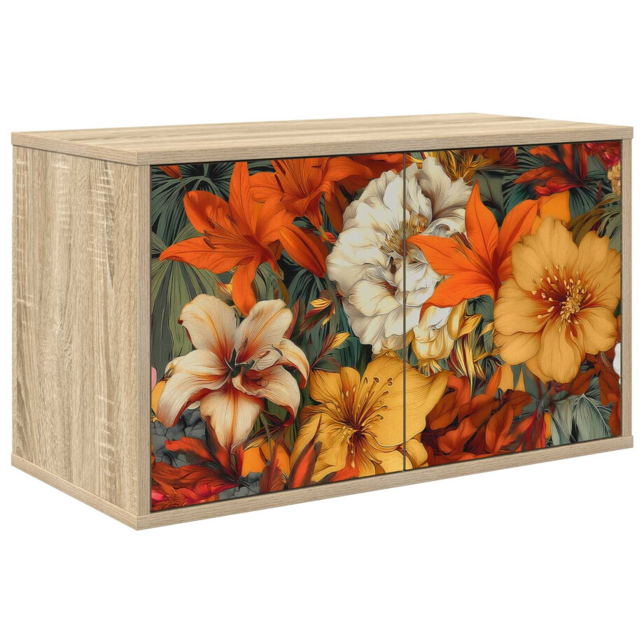 vidaXL Wandgemonteerd tv-meubel GENNEP 69 x 33 x 40 cm Sonoma Eiken vidaXL Wandgemonteerd tv-meubel GENNEP 69 x 33 x 40 cm Sonoma Eiken afbeelding 1
