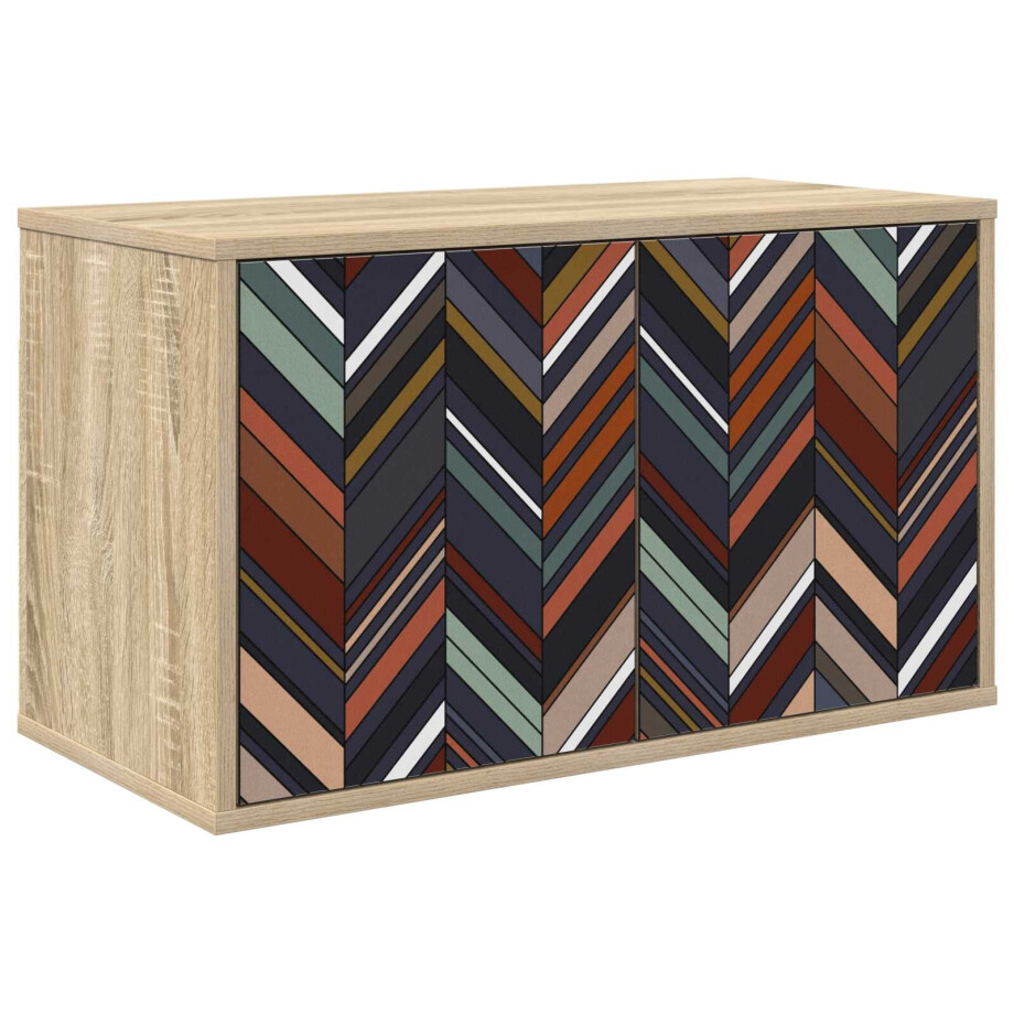 vidaXL Wandgemonteerd tv-meubel OMMEN 69 x 33 x 40 cm Sonoma Eiken vidaXL Wandgemonteerd tv-meubel OMMEN 69 x 33 x 40 cm Sonoma Eiken afbeelding 1