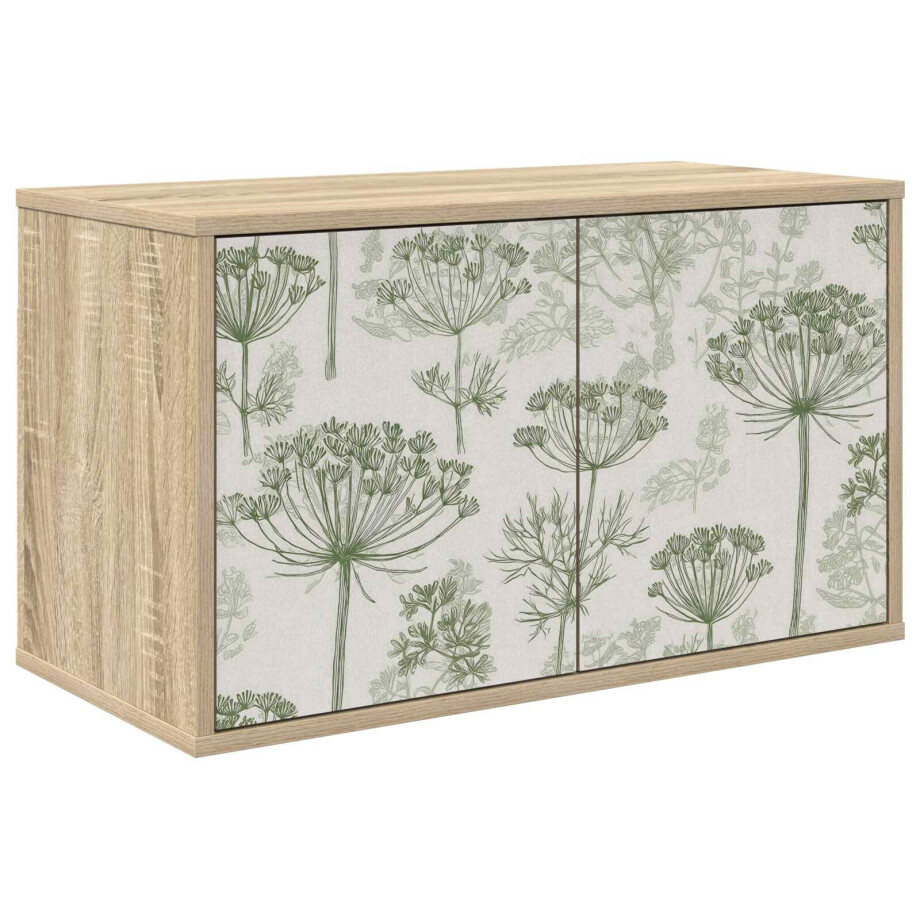vidaXL Wandgemonteerd tv-meubel GOTHA 69 x 33 x 40 cm Sonoma Eiken afbeelding 1