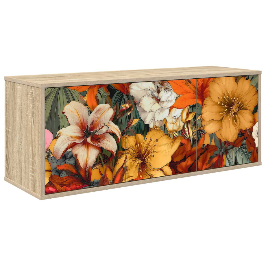 vidaXL Wandgemonteerd tv-meubel GENNEP 102 x 33 x 40 cm Sonoma Eiken afbeelding 1