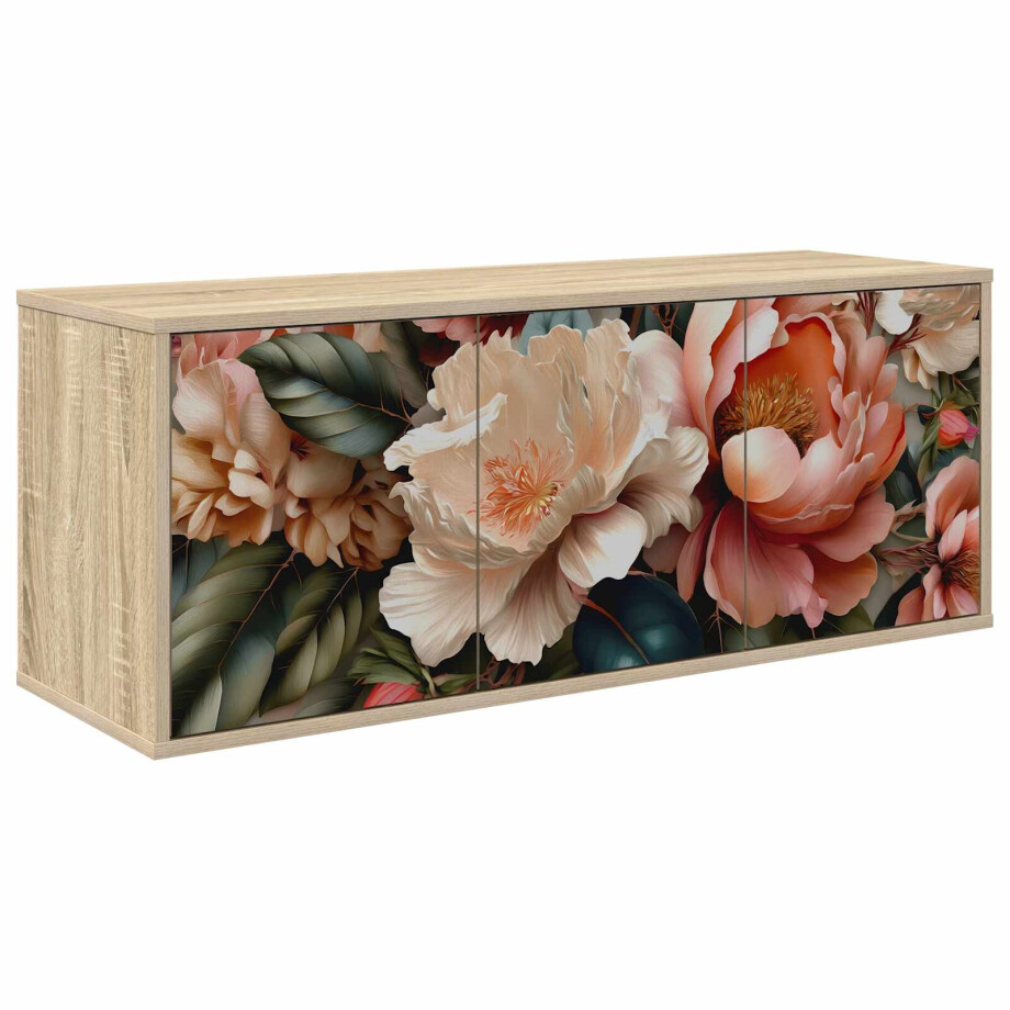 vidaXL Wandgemonteerd tv-meubel BORNE 102 x 33 x 40 cm Sonoma Eiken afbeelding 1