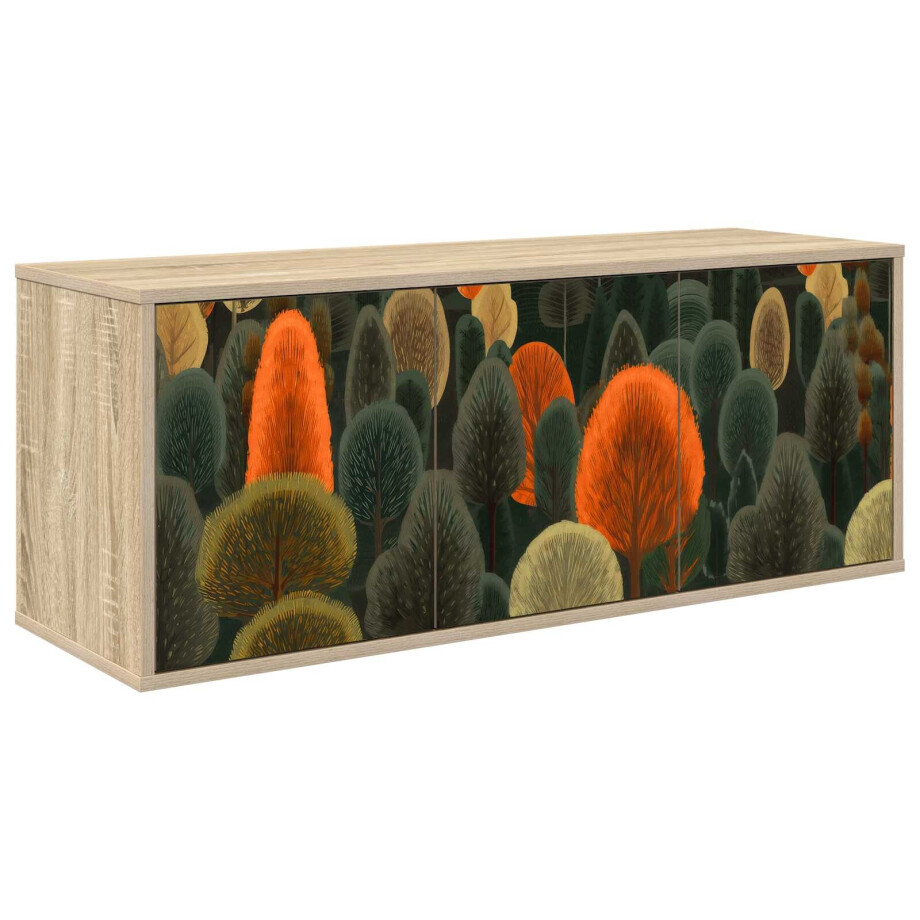 vidaXL Wandgemonteerd tv-meubel ZAANDAM 102 x 33 x 40 cm Sonoma Eiken afbeelding 1