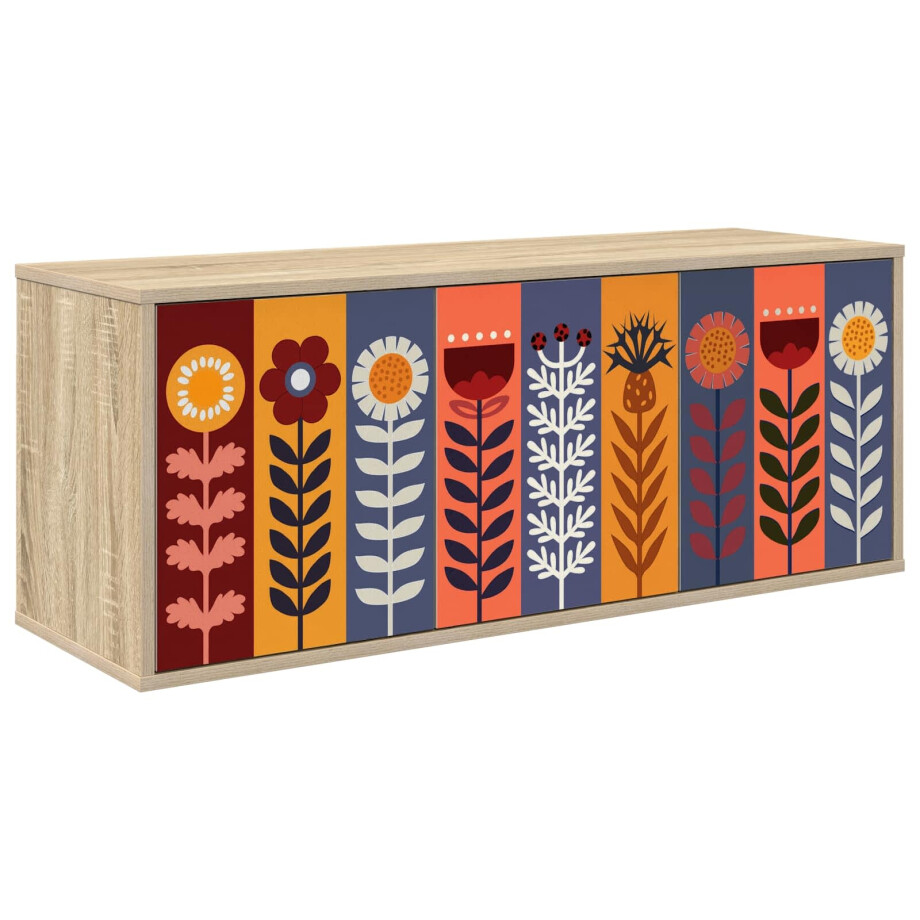 vidaXL Wandgemonteerd tv-meubel ESSEN 102 x 33 x 40 cm Sonoma Eiken vidaXL Wandgemonteerd tv-meubel ESSEN 102 x 33 x 40 cm Sonoma Eiken afbeelding 1