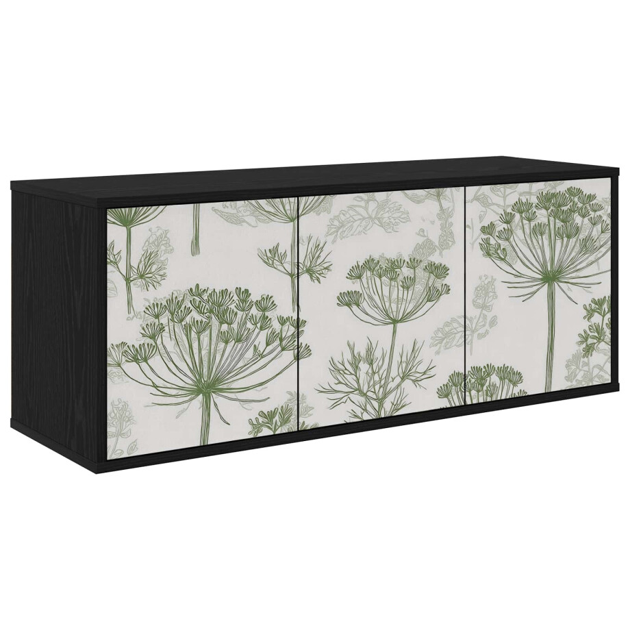 vidaXL Wandgemonteerd tv-meubel GOTHA 102 x 33 x 40 cm Zwart eiken afbeelding 1