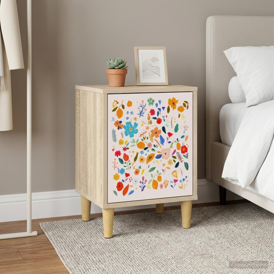 vidaXL Nachtkastje MAINZ Sonoma Eiken 36 x 33 x 50 cm Bewerkt hout afbeelding 1
