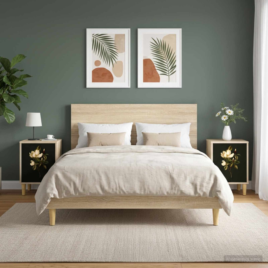 vidaXL Nachtkastje BREMEN 2 st Sonoma Eiken 36 x 33 x 50 cm vidaXL Nachtkastje BREMEN 2 st Sonoma Eiken 36 x 33 x 50 cm afbeelding 1