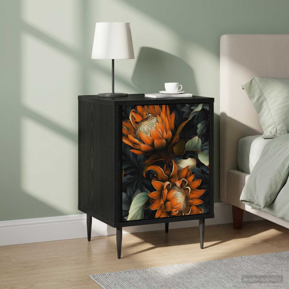vidaXL Nachtkastje LOCHEM 2 st Zwart eiken 36 x 33 x 51 cm afbeelding 1